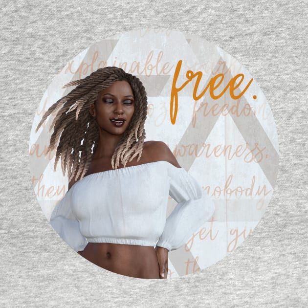 Carefree She (Round Design) by monarchvisual